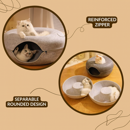 Donut Felt Bed Cat